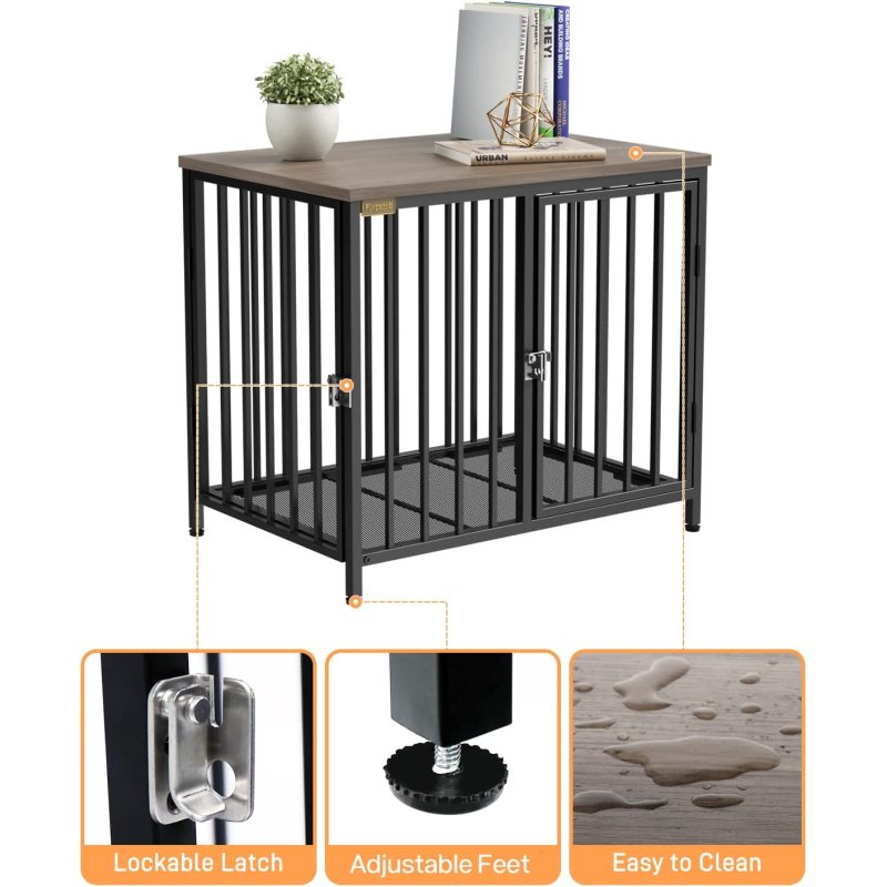 Durable,Easy to Assemble Dog Crate Kennel Cage with Strong Metal Frame