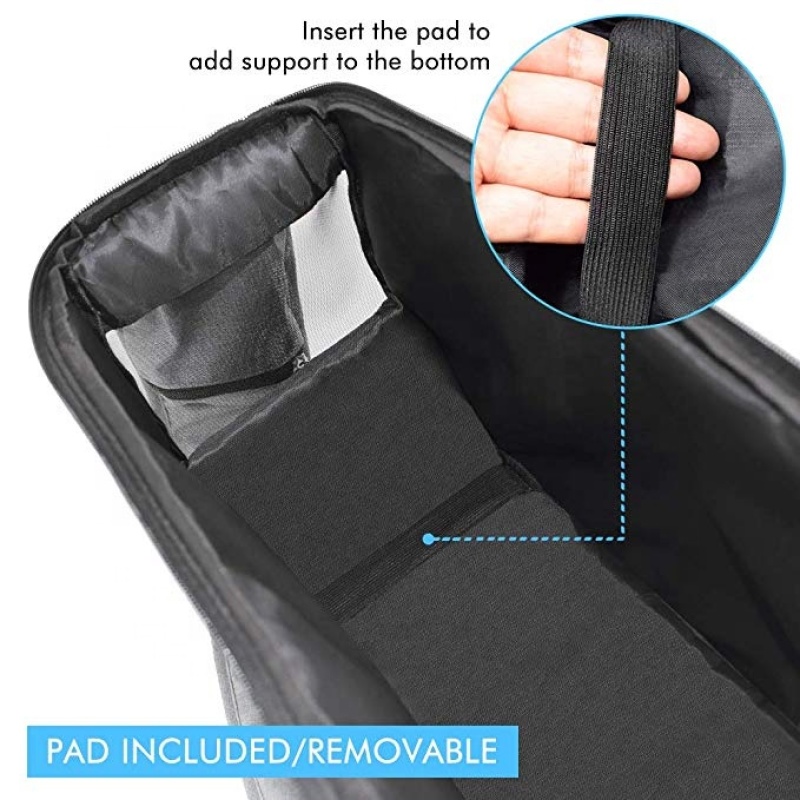 built-in poop bag dispenser phone pouch long band zipper suitable pet cat dog shoulder bag