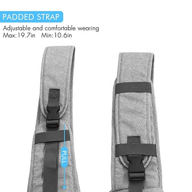 built-in poop bag dispenser phone pouch long band zipper suitable pet cat dog shoulder bag