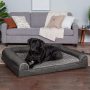 High Bolster Cooling Gel Memory Foam Pet Bed for Dogs and Cats Sofa Style Couch Indoor Dog Bed with Removable Washable Cover