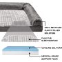 High Bolster Cooling Gel Memory Foam Pet Bed for Dogs and Cats Sofa Style Couch Indoor Dog Bed with Removable Washable Cover
