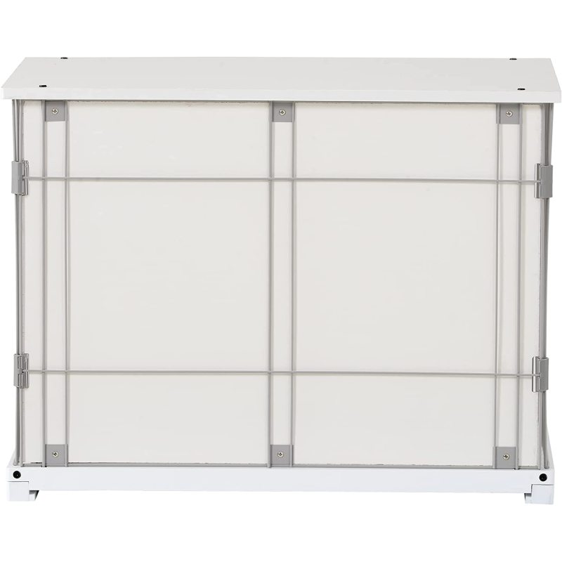 Furniture-Style Dog House Crates Wooden Structure Pets Kennel Crate with Movable Salver
