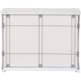 Furniture-Style Dog House Crates Wooden Structure Pets Kennel Crate with Movable Salver