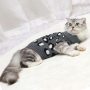Cat Sweater Turtleneck Leopard Pattern Kitty Sweater Warm Pet Sweater for Fall Winter Over