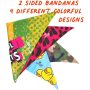 Funny Dog Bandana Halloween Happy Birthday or Getting Married with a Twist | 4 Patterns | 2 Reversible Medium Large Size Dogs Sc
