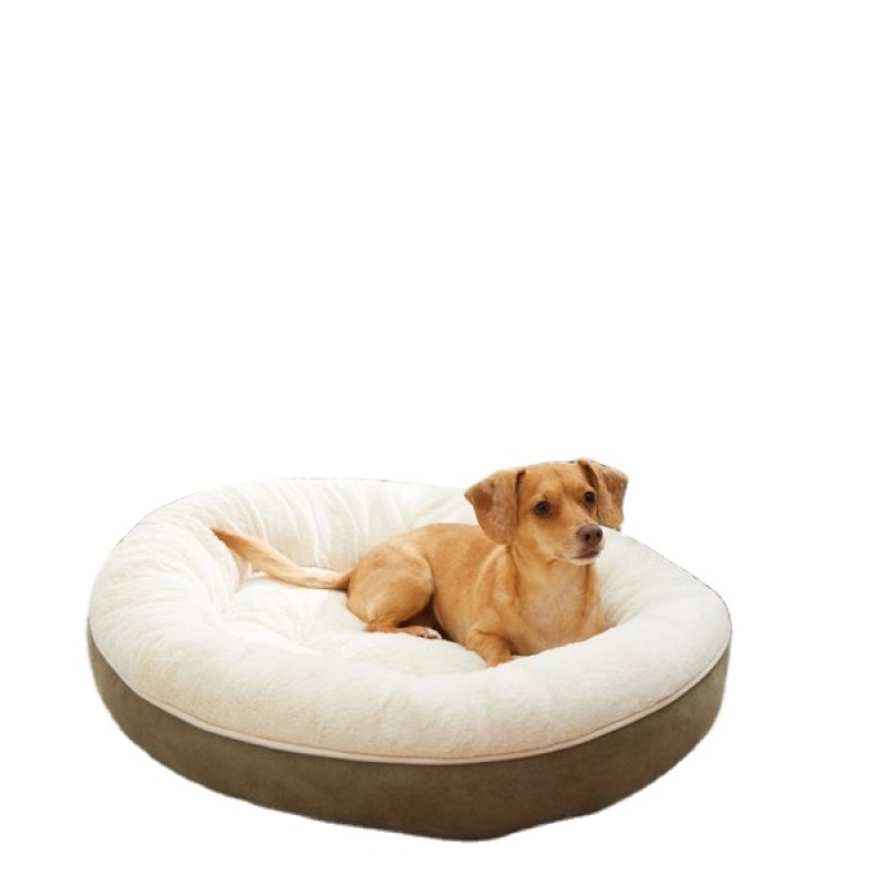 Pet Bed Dog Cat Bedding Round Bolster Cat Dog Bed Nest Round Donut Pet Bed for Dog Cat