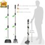 Dog Pooper Scooper, Adjustable Long Handle Rake & Scooper Set, Strong and Sturdy, Rust-Proof Metal Poop Scooper