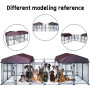 Weather Resistant Dog Kennel with Roof Cover Wire Pet Kennel