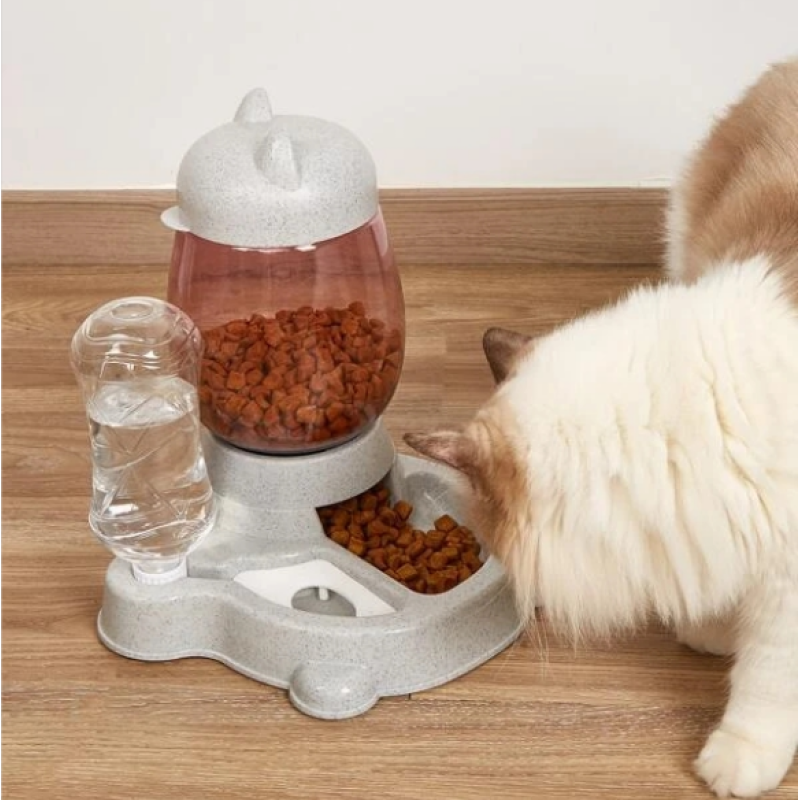 Cat feeder two-in-one dog Pet Water self-service Cat food Bowl Feed