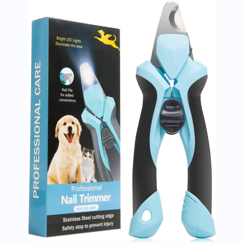 Comfortable Ergonomic Handle Pet Nail Cutter Gurender with Safety Guard