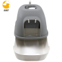 Pet Cat Litter Box with Lid,Top Entry Kitty Sifting Litter Box Kitten Toilet for Cats,Enclosure Pan with Mat No Smell