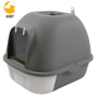 Pet Cat Litter Box with Lid,Top Entry Kitty Sifting Litter Box Kitten Toilet for Cats,Enclosure Pan with Mat No Smell