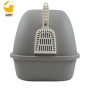 Pet Cat Litter Box with Lid,Top Entry Kitty Sifting Litter Box Kitten Toilet for Cats,Enclosure Pan with Mat No Smell