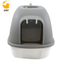 Pet Cat Litter Box with Lid,Top Entry Kitty Sifting Litter Box Kitten Toilet for Cats,Enclosure Pan with Mat No Smell