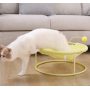 Detachable Washable Cat Hammock Elevated Cat Bed with Steel Frame and Teaser Toy Ball