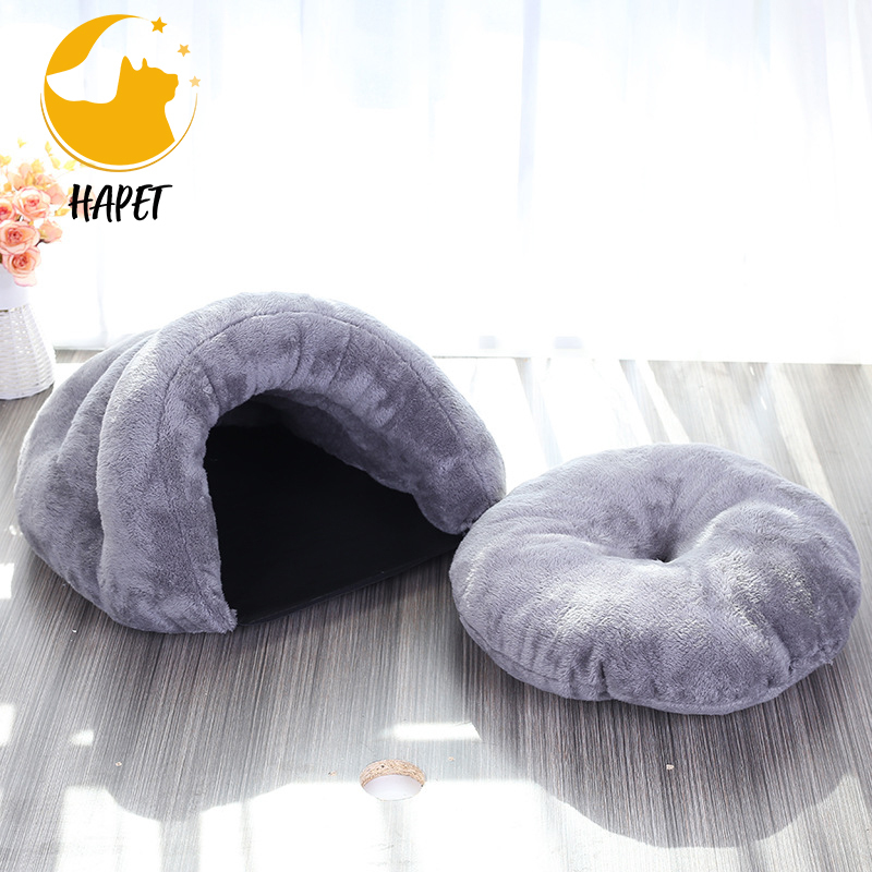 Small Dog Bed Anti-Anxiety Hooded Pet Beds Calming Cave Bed Orthopedic