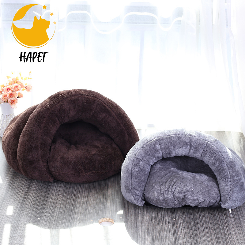 Small Dog Bed Anti-Anxiety Hooded Pet Beds Calming Cave Bed Orthopedic