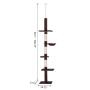Gran altura ajustable de piso a techo Vertical Cat Tree Wall Cat Towers Cando con poste rascador