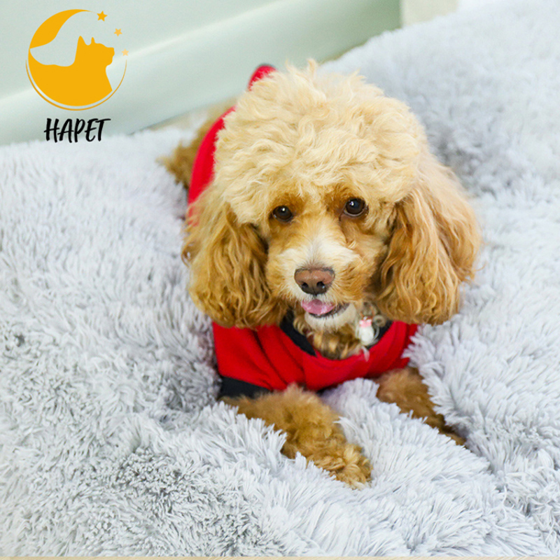 Plush square doghouse cat cushion pet nest deep sleep Wholesale Custom Luxury Large Cat Bed Colorful Plush Pet Dog Bed