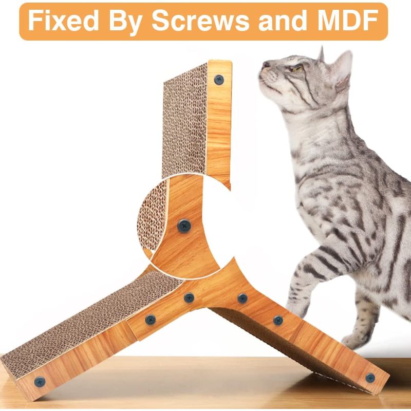 Cat Scratcher Pad, Cardboard for Indoor and Kitten, Vertical Scratch Board, Stable