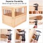 Wood Dog Crate Furniture Kennel for Medium Dogs End Table Indoor Dog House Torched Farmhouse Style