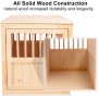 Wood Dog Crate Furniture Kennel for Medium Dogs End Table Indoor Dog House Torched Farmhouse Style