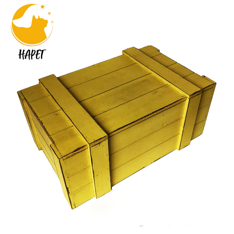 Handmade Pet Casket Wooden Burial Coffin with Pet Name Carving for Dogs & Cats Funeral