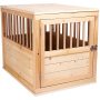 End Table Indoor Dog House Torched Farmhouse Style Dog Crate Furniture for Medium Dogs