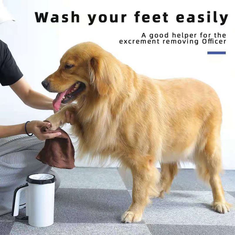 Automatic dog paw washer with USB Charging Portable Dog Paw Cleaner Pet Cleaning Brush Feet Cleaner for Dog Cat Grooming