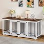 Divider Wooden Dog Crate Kennel Cage Furniture