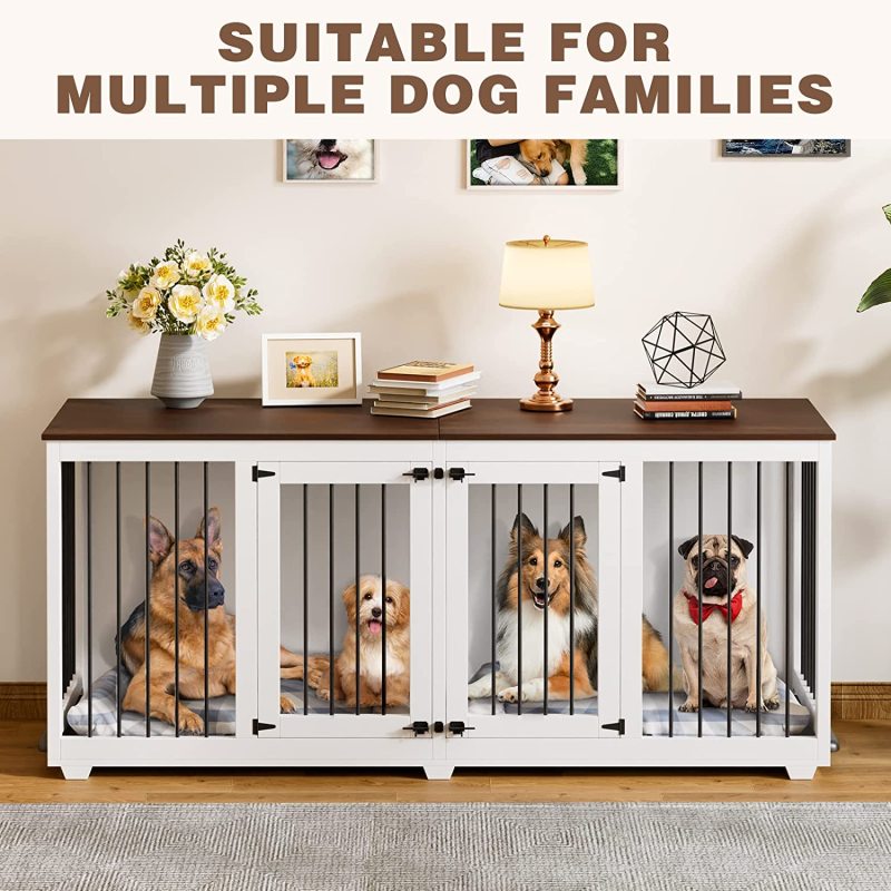 Divider Wooden Dog Crate Kennel Cage Furniture