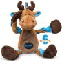 Reindeer Dog Squeaky Toys: Cute Plush Stuffed Puppy Chew Toy with 6 Squeaker for Small | Medium Breed