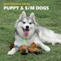 Reindeer Dog Squeaky Toys: Cute Plush Stuffed Puppy Chew Toy with 6 Squeaker for Small | Medium Breed