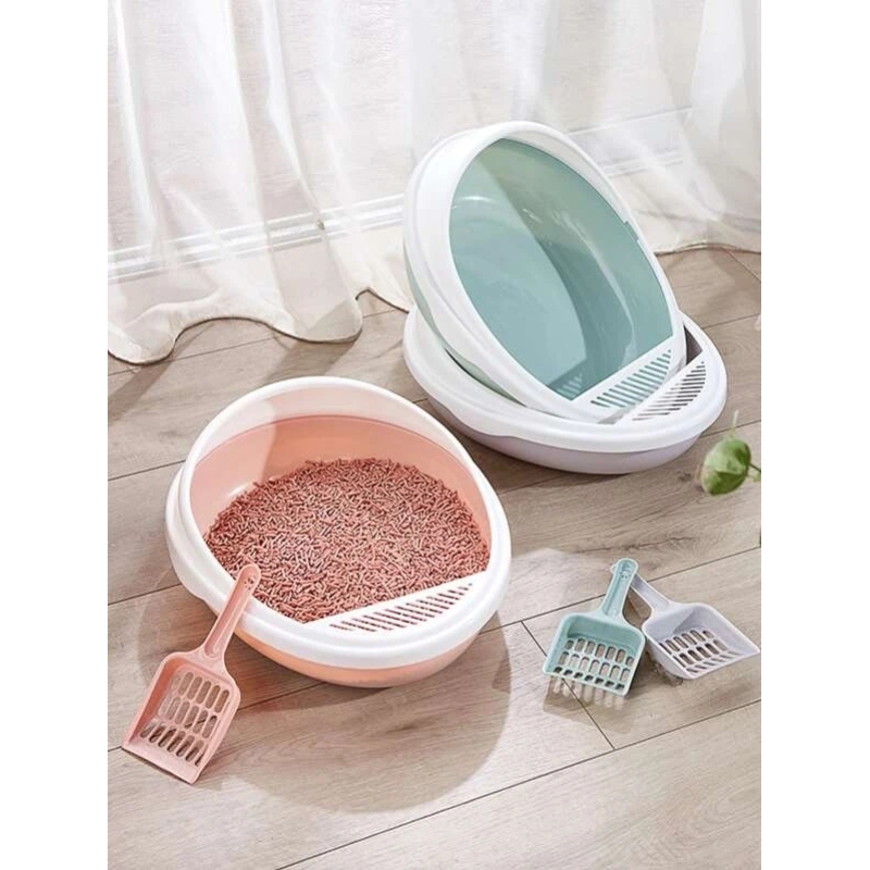 Small Egg Ball Type Semi-enclosed Cat Litter Box open Style cat Supplies toilet with Potty Shovel