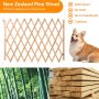 Haustiertor, erweiterbarer Hundezaun, Holz-Fliegengitter, Akkordeontore, tragbar für Türöffnungen, Hundetor, Haustiersicherheit, Terrasse, Garten, Rasen