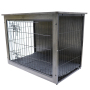 Dog Kennel with Wood and Mesh Furniture Corner Dog House Crate with Cushion