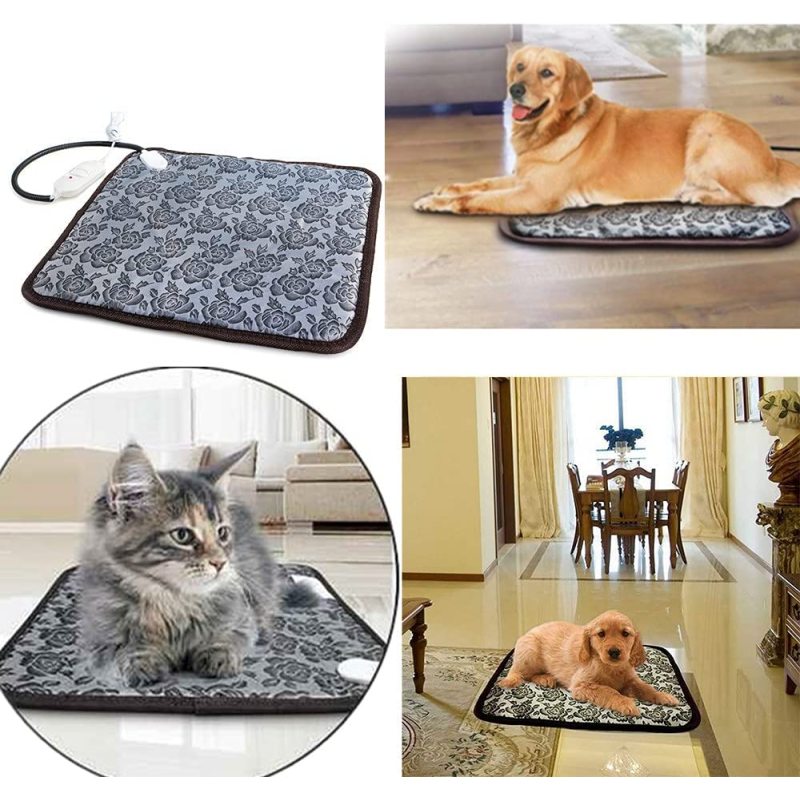 Pet Heating Pad for Cat and Dog Indoor Warming Mat Waterproof Heated Mat with Chew Resistant Cord