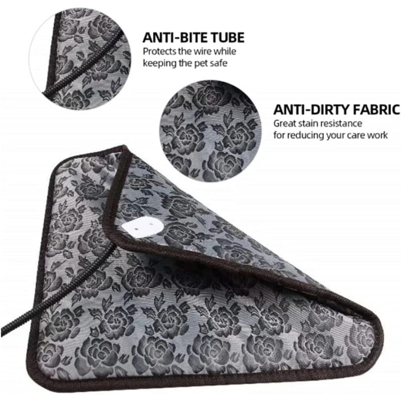 Pet Heating Pad for Cat and Dog Indoor Warming Mat Waterproof Heated Mat with Chew Resistant Cord