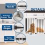 Dog Crate Furniture Wooden Kennel, Modern Decorative End Table,  House with Double Doors, Drawers