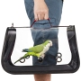 Wholesale Custom Lightweight Bird Travel Cage Pet Carrier Travel Bag Transparent Breathable Birdcage Bag With Perch