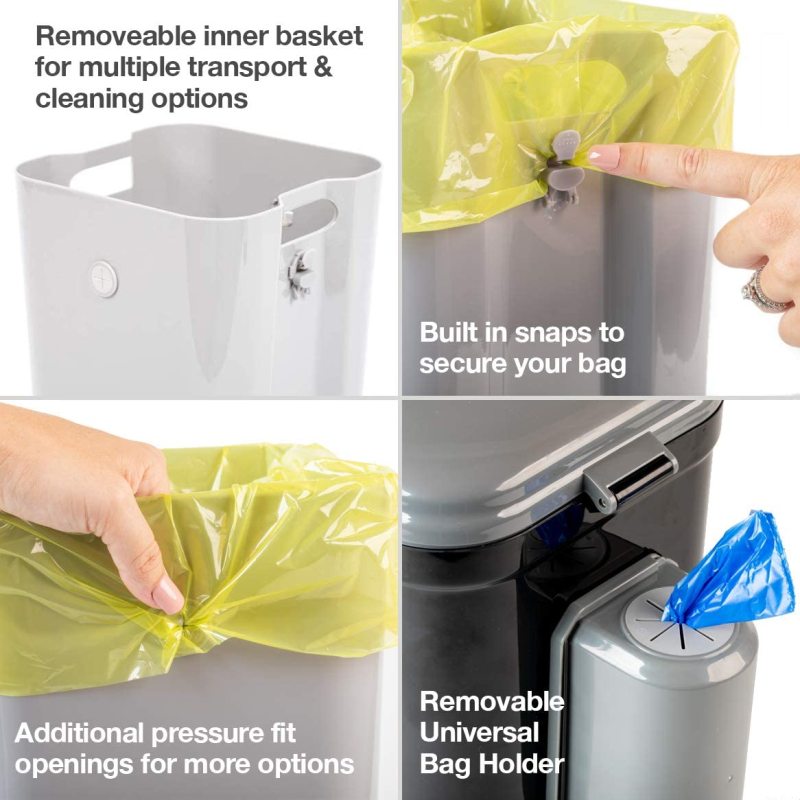 Pet Fusion Portable Outdoor Pet Waste Disposal. Innovative Dog Waste Station with Locking Handle, Complimentary Deodorizer