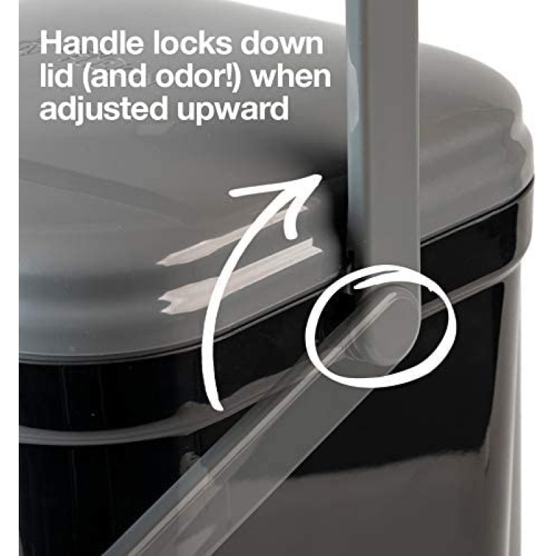 Pet Fusion Portable Outdoor Pet Waste Disposal. Innovative Dog Waste Station with Locking Handle, Complimentary Deodorizer