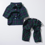 Wholesale Dog Shirt Dog Plaid Coat Adorable Cotton Overalls Puppy Cat Shirt Clothes With Pants Dog Cats Four Legs Clothes
