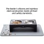 Silicone Mat Pet Bowls with Stainless Steel Dog Food and Water Bowls