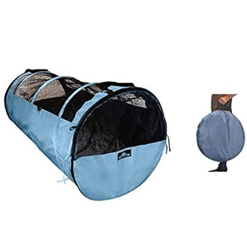 Pet Tube Soft Car Crate Large Kennel The Safe Dog and Cat Travel Mobile Home Pet Limo with Seat Belts and Storage Bag