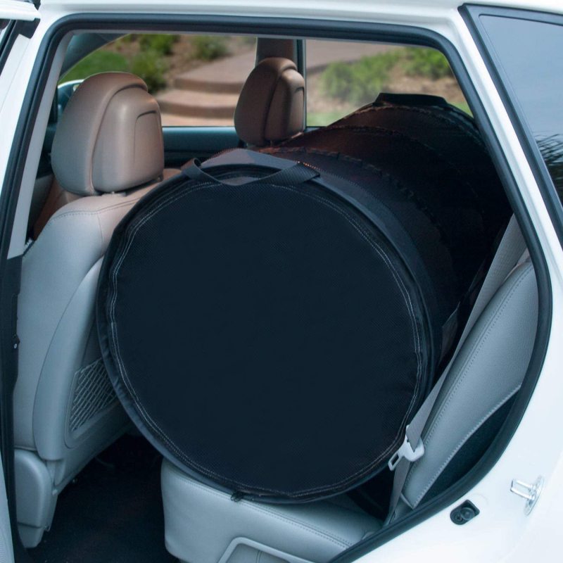 Pet Tube Soft Car Crate Large Kennel The Safe Dog and Cat Travel Mobile Home Pet Limo with Seat Belts and Storage Bag