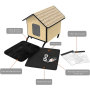 Indoor Outdoor Heated Cat Dog Cushion Bed House Elevated Waterproof Insulated Cave Tent Pet Bed Burrow Hut Safe Pet Condo