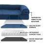 Blue Orthopedic Memory Foam Waterproof Luxury Custom Breathable Cotton Cover Dog Bed