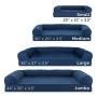 Blue Orthopedic Memory Foam Waterproof Luxury Custom Breathable Cotton Cover Dog Bed