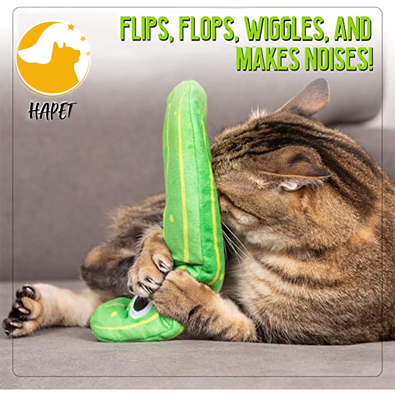 Interactive Electric Realistic Flopping Wiggling Moving Fish Potent Catnip and Cat Toy